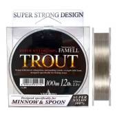 Fir monofilament YAMATOYO Famell Trout 100m, Diametru 0.138mm, 3.5lb