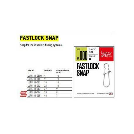 Agrafa fastlock LUCKY JOHN, marime 003, 9buc/plic