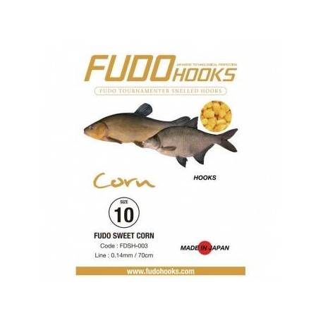 Carlige legate FUDO Sweet Corn Gold, Nr.6, 70cm, 10buc/plic