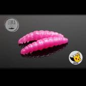 Vierme siliconic LIBRE LURES Larva Worm 3cm, culoare 018 Pink Pearl