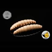 Vierme siliconic LIBRE LURES Larva Worm 3cm, culoare 035 Pellet, 15buc/plic