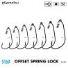 Carlig offset KAMATSU Spring Lock K-2435 5/0 Black Nickel, 3buc/plic