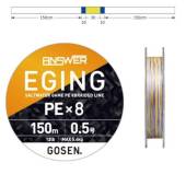 Fir textil GOSEN Answer Eging PE X8 White Color Marking, 150m, 0.117mm, 5.4kg