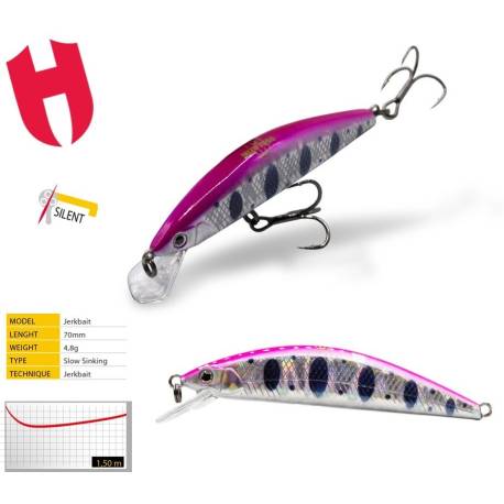 Vobler HERAKLES Mizu 70SS, 7cm, 4.8g, culoare Pink Parr