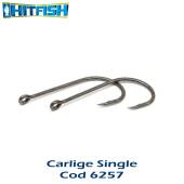 Carlige HITFISH Single Hook 6257 Nr.6, 10buc/plic