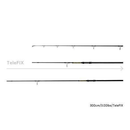 Lanseta crap DELPHIN Stalx 3.00m, 3.00lbs, 2 segmente TeleFix