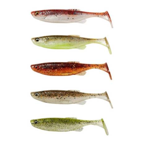 Shad SAVAGE GEAR Fat Minnow T-Tail 10.5cm, 11g, culoare Clearwater Mix, 5buc/plic