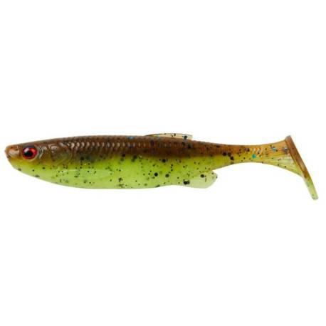 Shad SAVAGE GEAR Fat Minnow T-Tail 13cm, culoare Chartreuse Pumpkin, 5buc/plic