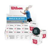 Set 12 mingi squash Wilson Staff, punct albastru, jucatori incepatori