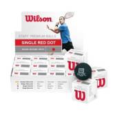 Set 12 mingi squash Wilson Staff, punct rosu, jucatori intermediari