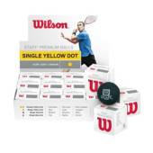 Set 12 mingi squash Wilson Staff, punct galben, jucatori avansati