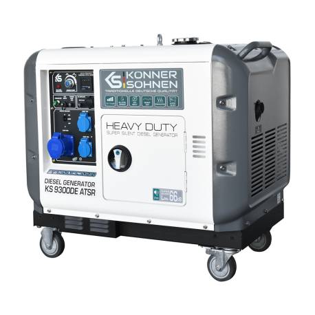 Generator curent KONNER & SOHNEN KS 9300DE ATSR, 230V, max. 7.5kW, motor Diesel 18CP, insonorizat, EURO 5