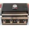 Gratar pe gaz Grandhall Premium GT4 K04000305A, cu 4 arzatoare din inox, incastrabil, gratare din fonta