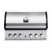 Gratar pe gaz Grandhall Elite G5 K05000324A, cu 6 arzatoare 5 inox si 1 infrarosu, incastrabil, grile inox, plita fonta