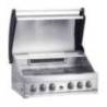 Gratar pe gaz Grandhall Elite G5 K05000324A, cu 6 arzatoare 5 inox si 1 infrarosu, incastrabil, grile inox, plita fonta