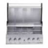 Gratar pe gaz Grandhall Elite G5 K05000324A, cu 6 arzatoare 5 inox si 1 infrarosu, incastrabil, grile inox, plita fonta