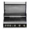 Gratar pe gaz Grandhall Maxim G5IB K05000307A, cu 6 arzatoare (5 inox si 1 infrarosu), incastrabil, grile si plita fonta