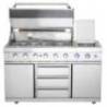 Bucatarie de exterior modulara, gratar pe gaz si carbune cu Air System ALL'GRILL Top-Line Ultra 100930