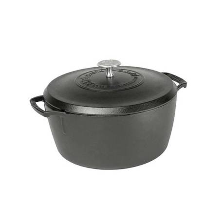 Ceaun din fonta cu capac - cuptor olandez Lodge triplu asezonat Blacklock 26 cm, 5.2 litri BL02DO