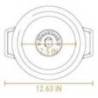 Ceaun din fonta cu capac - cuptor olandez Lodge triplu asezonat Blacklock 26 cm, 5.2 litri BL02DO