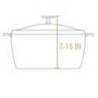 Ceaun din fonta cu capac - cuptor olandez Lodge triplu asezonat Blacklock 26 cm, 5.2 litri BL02DO