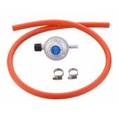 Set regulator de presiune gaz si furtun cu filet 1 pe 4 - Cadac