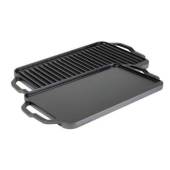 Plita din fonta cu 2 fete neteda si grill Chef Collection Lodge 41.5 x 25.5 cm