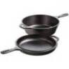 Set 2 tigai din fonta cu maner Lodge Combo Cooker, 26 cm