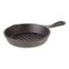 Tigaie grill adanca rotunda din fonta cu maner Lodge, 16.5 cm