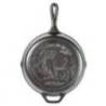 Tigaie adanca rotunda din fonta cu maner si logo Buffalo Nickel Lodge, 26 cm