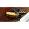 Tigaie grill sandwich adanca patrata din fonta cu maner si capac Mr Padellas - Activa, 21 cm