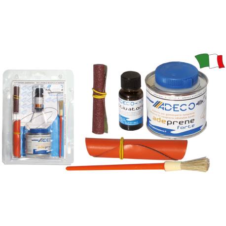 Kit reparare barci gonflabile neopren ADECO, negru