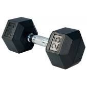 Gantera cauciucata TRX HEX Rubber Dumbbell, 18.14kg