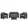 Set mobilier gradina BICA Nebraska 2 grafit, 4 persoane