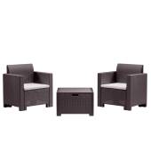 Set mobilier balcon BICA Nebraska Terrace, maro, 2 persoane