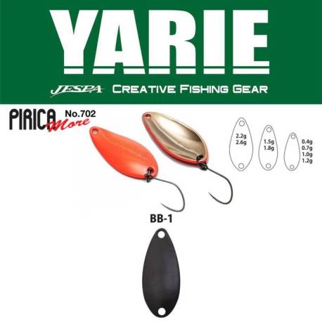 Lingurita oscilanta YARIE 702 Pirica More 1.0g, culoare BB1 Black