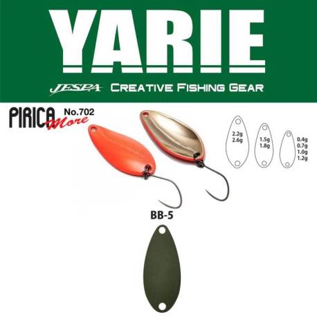 Lingurita oscilanta YARIE 702 Pirica More 1.0g, culoare BB5 Olive