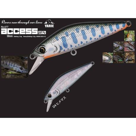 Vobler YARIE 677 Access HS 5cm, 4.3g, culoare D4 Himemasu