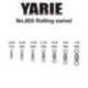 Vartej YARIE 805 Rolling Swivel Black 70lb, Nr.8, 16buc/plic