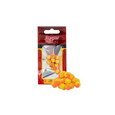 Pop up bicolor BENZAR MIX Instant, 10mm, galben-orange, Protocala Ciocolata, 10 bucati