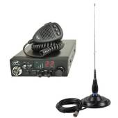 Kit statie radio CB PNI ESCORT HP 8024 ASQ + antena CB PNI ML145 cu magnet 145/PL