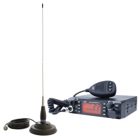 Kit statie radio CB PNI ESCORT HP 9001 PRO ASQ + antena CB PNI ML145 cu magnet 145/PL