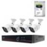 Pachet kit supraveghere video AHD PNI House PTZ1500 5MP - DVR si 4 camere exterior si HDD 1Tb inclus