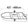 Husa protectie barca TREM Covy Line, Silver, dimensiuni 488x180cm