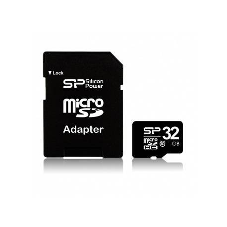 Card de memorie MicroSDHC SILICON POWER SP032GBSTH010V10SP, 32GB, CL10 + adaptor SD