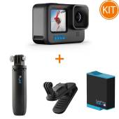 Camera de actiune GoPro Hero 10 + Baterie Reincarcabila + Shorty Mini-trepied + Magnetic Clip Mount