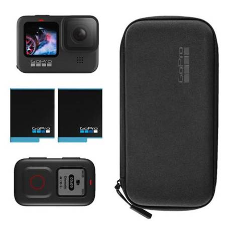 Bundle Kit GoPro HERO 9 Black cu baterie de rezerva si telecomanda