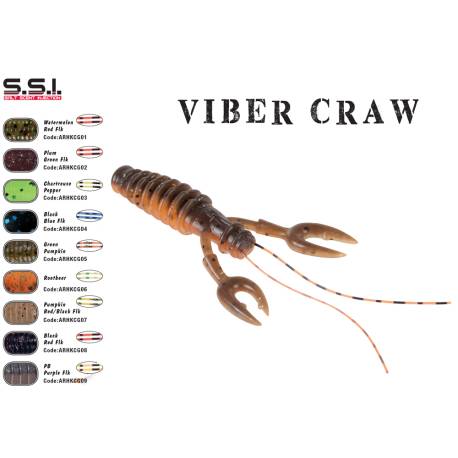 Rac HERAKLES Viber Craw 8.9cm Green Pumpkin Orange, 7buc/plic