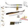 Grub HERAKLES Leftail Worm, 8.6cm, culoare Watermelon Red Flakes, 10buc/plic