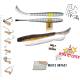 Grub HERAKLES Leftail Worm Floating, 8.6cm, culoare White Impact, 10buc/plic